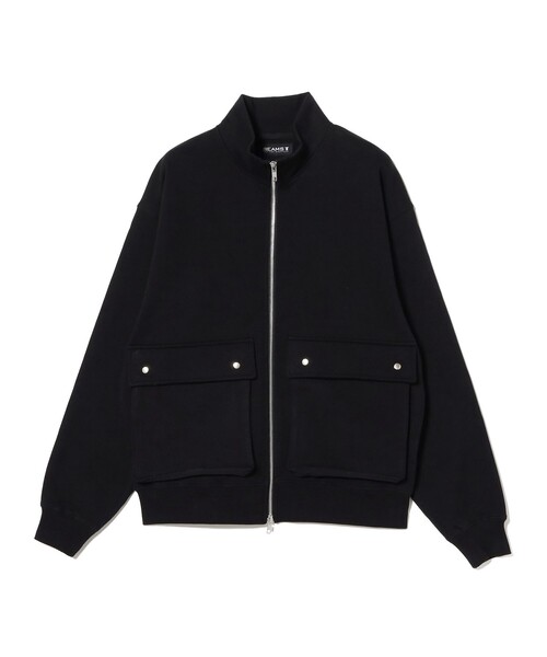 BEAMS T(ビームスティー)の「Front Poket Standzip Blouson フロントポケット スタンドジップ ブルゾン(スウェット・メンズ・ブラック/ライトグレー・M/L/XL/S)」の12枚目の写真