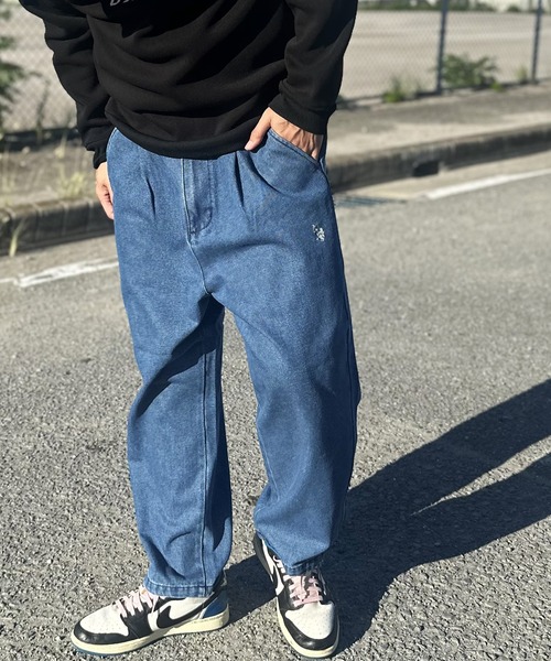 U.S. POLO ASSN.(ユーエスポロアッスン)の「U.S. POLO ASSN. /ユーエスポロアッスン ワンポイント ロゴ 刺繍 デニム & ツイル バルーン ワイドパンツ(デニムパンツ・メンズ・ブラック/ベージュ/ブルー/カーキ/サックスブルー/ケミカルウォッシュ/ブラック系・LL/M/L)」の18枚目の写真