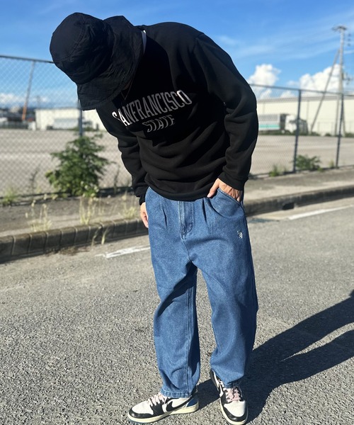 U.S. POLO ASSN.(ユーエスポロアッスン)の「U.S. POLO ASSN. /ユーエスポロアッスン ワンポイント ロゴ 刺繍 デニム & ツイル バルーン ワイドパンツ(デニムパンツ・メンズ・ブラック/ベージュ/ブルー/カーキ/サックスブルー/ケミカルウォッシュ/ブラック系・LL/M/L)」の17枚目の写真