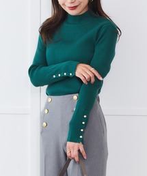 Sirin（シリン）の「【ZOZO限定】袖口ゴールドボタンボトルネックリブニット（ニット/セーター）」