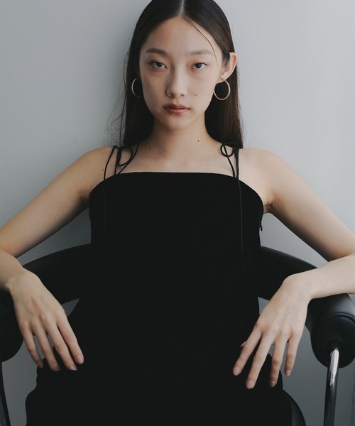 EFOLE(エフォル)の「Velour Camis Set-Up/ベロアキャミセットアップ(キャミソール・レディース・ブラック・FREE)」の6枚目の写真