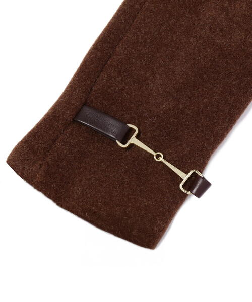 NATURAL BEAUTY BASIC（ナチュラルビューティーベーシック）の「◇ビットモチーフジャージグローブ（手袋・レディース・ダークブラウン/オフホワイト/ブラック・FREE）」の9枚目の写真