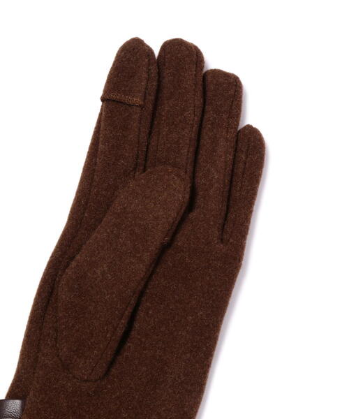 NATURAL BEAUTY BASIC（ナチュラルビューティーベーシック）の「◇ビットモチーフジャージグローブ（手袋・レディース・ダークブラウン/オフホワイト/ブラック・FREE）」の10枚目の写真