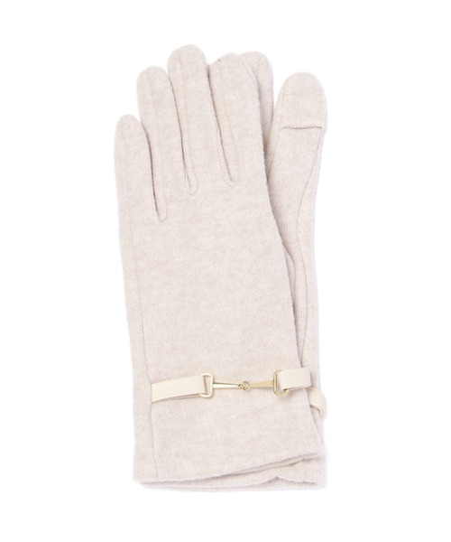 NATURAL BEAUTY BASIC（ナチュラルビューティーベーシック）の「◇ビットモチーフジャージグローブ（手袋・レディース・ダークブラウン/オフホワイト/ブラック・FREE）」の13枚目の写真