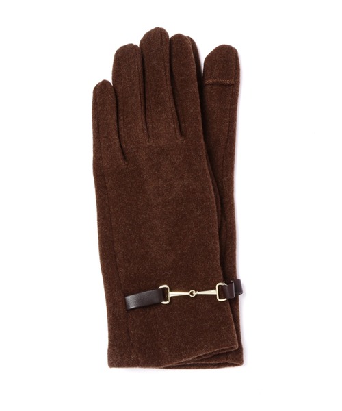 NATURAL BEAUTY BASIC（ナチュラルビューティーベーシック）の「◇ビットモチーフジャージグローブ（手袋・レディース・ダークブラウン/オフホワイト/ブラック・FREE）」の14枚目の写真