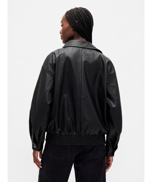 セール】オーバーサイズ ヴィーガンレザージャケット（その他