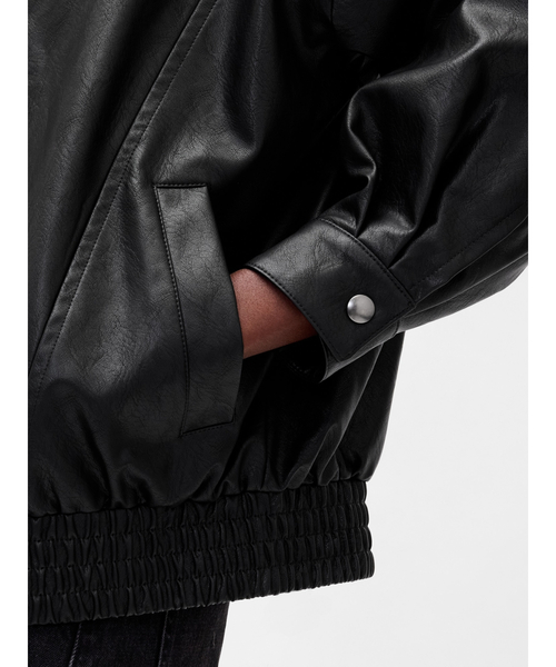 セール】オーバーサイズ ヴィーガンレザージャケット（その他