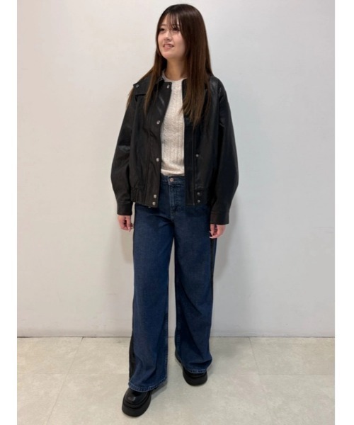定価23万 24AW準新作・極美品 ヴィーガンレザー オーバーサイズジャケット セール】オーバーサイズ ヴィーガンレザージャケット（その他アウター
