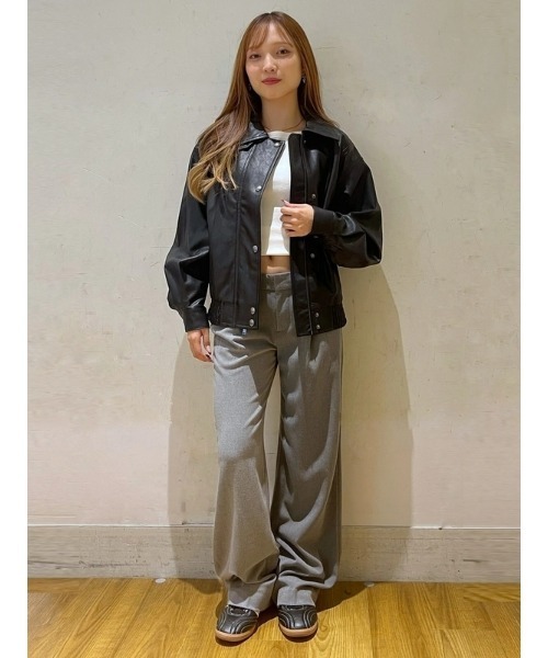 セール】オーバーサイズ ヴィーガンレザージャケット（その他