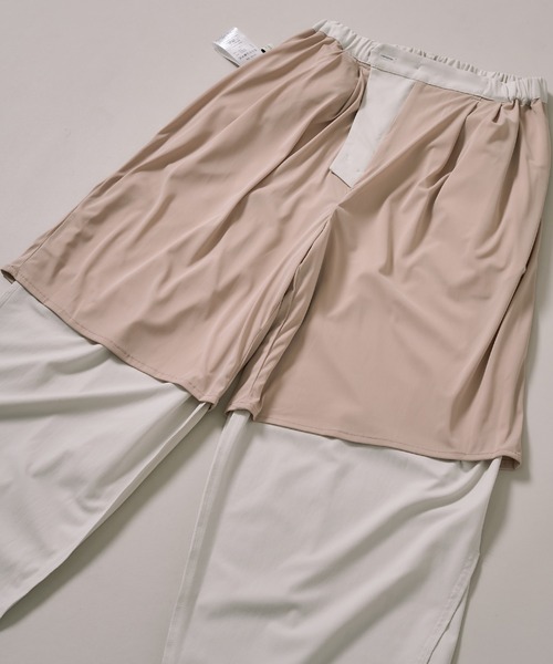 PUBLIC TOKYO(パブリックトウキョウ)の「キュプラフィブリルカーブパンツ(チノパンツ・レディース・ホワイト/ブラック・1/2)」の8枚目の写真
