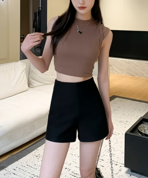 gossip!ロサンゼルス(ゴシップロサンゼルス)の「【Y2Kガーリー】ハイウエスト厚手スーツショートパンツ/裏起毛ショーツ【サイズあり】 厚手(韓国ファッションガーリー定番)(その他パンツ・レディース・ブラック・S/M/L)」の15枚目の写真