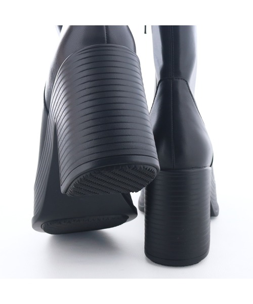 あしながおじさん（アシナガオジサン）の「厚底レトロブーツ　1310275（ブーツ・レディース・ブラック/マルチ・22.5cm/23cm/23.5cm/24cm/24.5cm）」の11枚目の写真