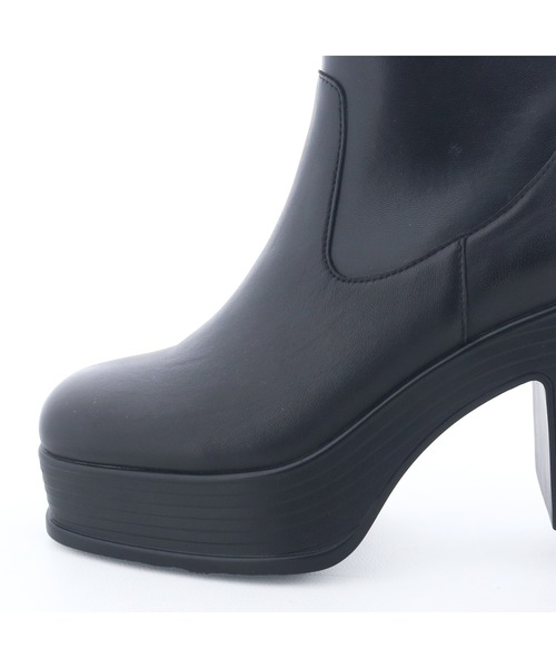 あしながおじさん（アシナガオジサン）の「厚底レトロブーツ　1310275（ブーツ・レディース・ブラック/マルチ・22.5cm/23cm/23.5cm/24cm/24.5cm）」の12枚目の写真