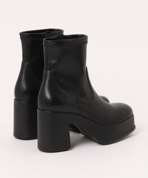 あしながおじさん（アシナガオジサン）の「厚底レトロブーツ　1310275（ブーツ・レディース・ブラック/マルチ・22.5cm/23cm/23.5cm/24cm/24.5cm）」の14枚目の写真