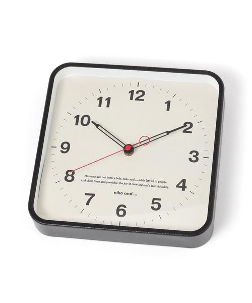 niko and...（ニコアンド）の「オリジナル スクエアウォールクロック（掛け時計・レディース・ブラック/その他1・0）」の11枚目の写真