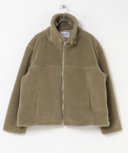 FORK&SPOON（フォークアンドスプーン）の「FORK&SPOON　スタンドカラーボアブルゾン（ブルゾン・レディース・ブラック/ベージュ・1）」の18枚目の写真