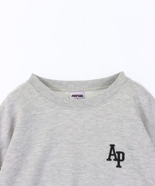 ANAP GｉRL（アナップガール）の「カレッジ トップス × スカート スウェットSET【キッズお揃い】（スウェット・キッズ・ラベンダー/ライトグレー/ブラック・S/M/XS）」の18枚目の写真