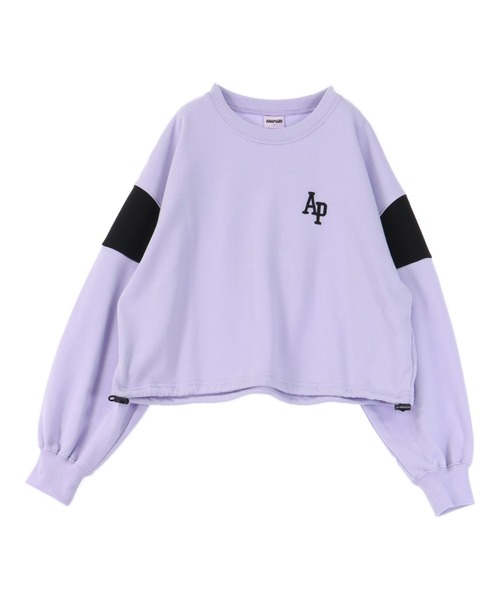 ANAP GｉRL（アナップガール）の「カレッジ トップス × スカート スウェットSET【キッズお揃い】（スウェット・キッズ・ラベンダー/ライトグレー/ブラック・S/M/XS）」の22枚目の写真