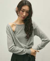 Nep yarn wrap cami knit / ネップヤーンラップキャミニット