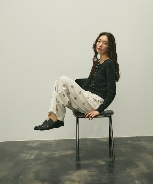 Lutim by u(ルチバイユー)の「Nep yarn wrap cami knit / ネップヤーンラップキャミニット(ニット/セーター・レディース・ブラック/グレー/ブラウン・FREE)」の14枚目の写真