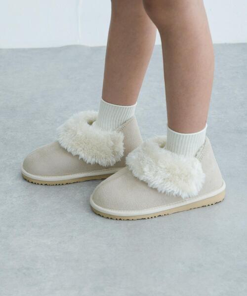 URBAN RESEARCH DOORS（アーバンリサーチドアーズ）の「ショートムートンブーツ(KIDS)（スニーカー・キッズ・ブラウン/ベージュ・20/21/22/18/19）」の3枚目の写真