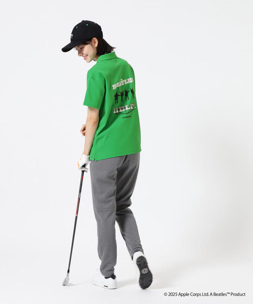 Jack Bunny!!（ジャックバニー）の「【Jack Bunny!!】【The BEATLES ×Jack Bunny!!】メッシュ天竺 半袖ポロシャツ（ポロシャツ・レディース・ブラック/ホワイト/グリーン・SMALL/MEDIUM/LARGE）」の8枚目の写真