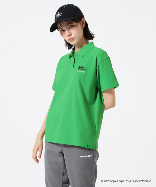 Jack Bunny!!（ジャックバニー）の「【Jack Bunny!!】【The BEATLES ×Jack Bunny!!】メッシュ天竺 半袖ポロシャツ（ポロシャツ・レディース・ブラック/ホワイト/グリーン・SMALL/MEDIUM/LARGE）」の9枚目の写真