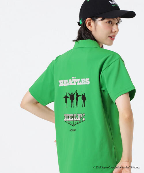 Jack Bunny!!（ジャックバニー）の「【Jack Bunny!!】【The BEATLES ×Jack Bunny!!】メッシュ天竺 半袖ポロシャツ（ポロシャツ・レディース・ブラック/ホワイト/グリーン・SMALL/MEDIUM/LARGE）」の3枚目の写真