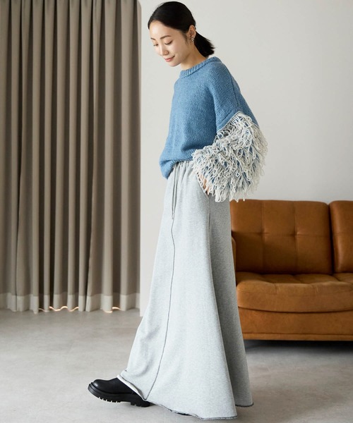 pocket（ポケット）の「【ZOZO先行発売】配色ステッチスウェットロングスカート（スカート・レディース・チャコールグレー/杢グレー・FREE）」の20枚目の写真