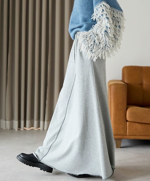 pocket（ポケット）の「【ZOZO先行発売】配色ステッチスウェットロングスカート（スカート・レディース・チャコールグレー/杢グレー・FREE）」の21枚目の写真