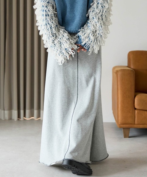 pocket（ポケット）の「【ZOZO先行発売】配色ステッチスウェットロングスカート（スカート・レディース・チャコールグレー/杢グレー・FREE）」の22枚目の写真