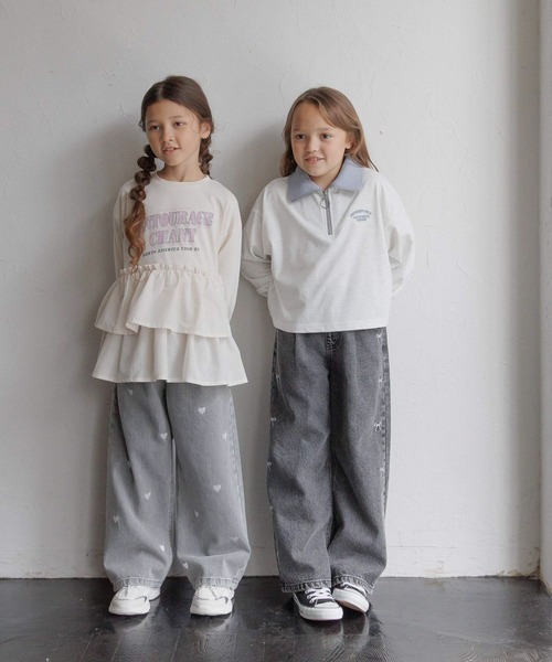 セール】ロゴドッキングチュニック/599758（Tシャツ/カットソー