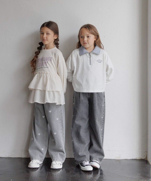 セール】ロゴドッキングチュニック/599758（Tシャツ/カットソー