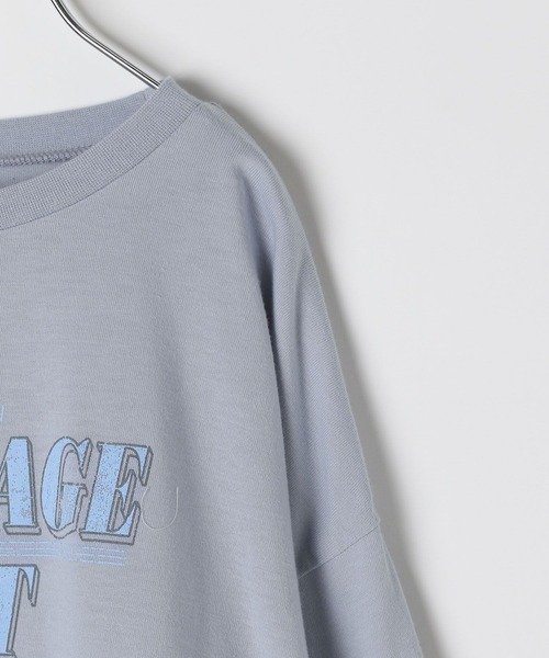 GLOBAL WORK(グローバルワーク)の「ロゴドッキングチュニック/599758(Tシャツ/カットソー・キッズ・アイボリー/サックスブルー/チャコールグレー・130cm/140cm/150cm/160cm)」の20枚目の写真