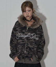 Midnight Move（ミッドナイトムーブ）の「A'GEM/9 × .kom 『MIDNIGHT MOVE/ミッドナイトムーブ』camo hair zip up/カモフラファージップアップパーカー（パーカー）」