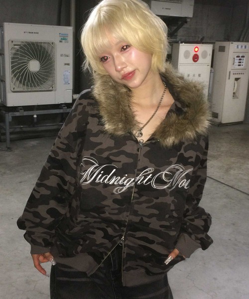 A'GEM/9 × .kom 『MIDNIGHT MOVE/ミッドナイトムーブ』camo hair zip