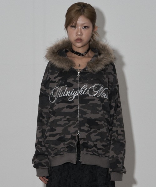 A'GEM/9 × .kom 『MIDNIGHT MOVE/ミッドナイトムーブ』camo hair zip