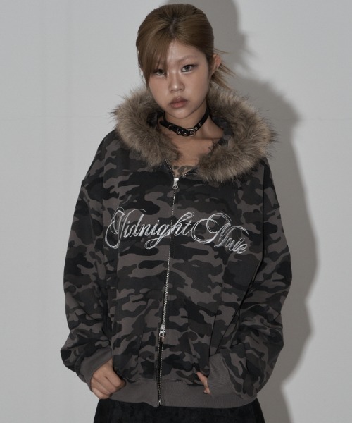 A'GEM/9 × .kom 『MIDNIGHT MOVE/ミッドナイトムーブ』camo hair zip
