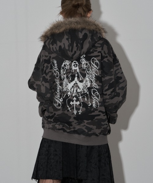 A'GEM/9 × .kom 『MIDNIGHT MOVE/ミッドナイトムーブ』camo hair zip