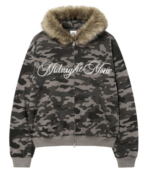 A'GEM/9 × .kom 『MIDNIGHT MOVE/ミッドナイトムーブ』camo hair zip