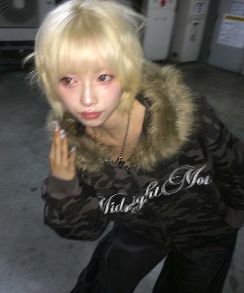 Midnight Move(ミッドナイトムーブ)の「A'GEM/9 × .kom 『MIDNIGHT MOVE/ミッドナイトムーブ』camo hair zip up/カモフラファージップアップパーカー(パーカー・レディース・カーキ/グレー・FREE)」の22枚目の写真