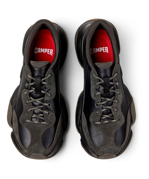 CAMPER（カンペール）の「[カンペール] KARST 2 / レザースニーカー（スニーカー・メンズ・ダークグレー・25.5cm/26.0cm/25.0cm/27.0cm/28.0cm/27.5cm）」の3枚目の写真