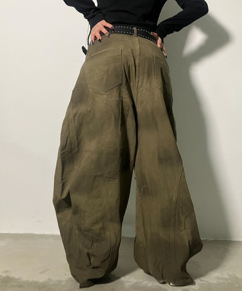 .KOM(ドットコム)の「A'GEM/9 × .kom 『.KOM/ドットケーオーエム』 Camo Distressed Cargo Pants/迷彩柄 ダメージカーゴパンツ(カーゴパンツ・レディース・カモフラージュ/グリーン・M/S)」の9枚目の写真