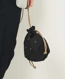 abahouse mavie | ハートビーズ刺繍巾着(ショルダーバッグ)