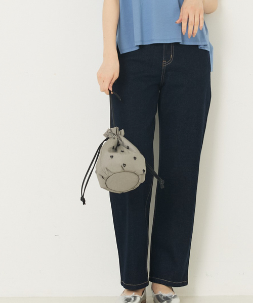 abahouse mavie（アバハウスマヴィ）の「ハートビーズ刺繍巾着（ショルダーバッグ・レディース・ブラック/ライトグレー/レッド・フリー）」の7枚目の写真