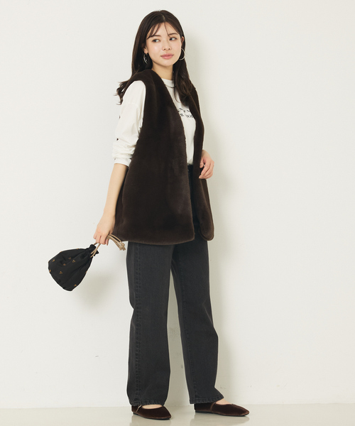 abahouse mavie（アバハウスマヴィ）の「ハートビーズ刺繍巾着（ショルダーバッグ・レディース・ブラック/ライトグレー/レッド・フリー）」の18枚目の写真