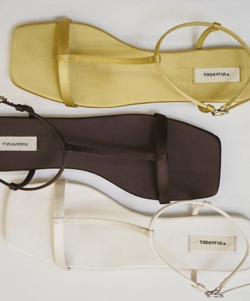 TODAYFUL(トゥデイフル)の「Satin Strap Sandals(サンダル・レディース・キナリ/チョコ/グリーン系その他・36inch/38inch/37inch)」の11枚目の写真