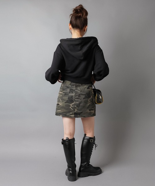 セール】ギャル見え確定☆ベルト付きカモ柄タイトスカート/迷彩柄