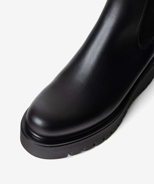 CORSO ROMA，9（コルソローマ）の「CORSO ROMA 9 Side gore rib knit boots コルソローマ サイドゴア リブニット ブーツ ブーツ（ブーツ・レディース・ブラック・38/39/37/36）」の7枚目の写真