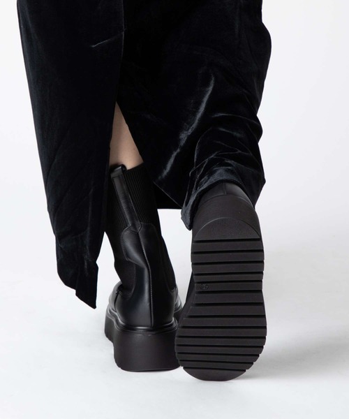 CORSO ROMA，9（コルソローマ）の「CORSO ROMA 9 Side gore rib knit boots コルソローマ サイドゴア リブニット ブーツ ブーツ（ブーツ・レディース・ブラック・38/39/37/36）」の12枚目の写真